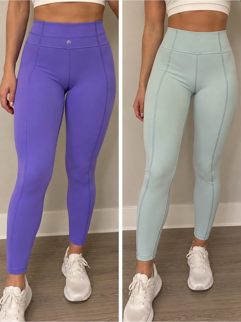 lululemon athletica High-Rise Leggings in Purple & Light Mint
